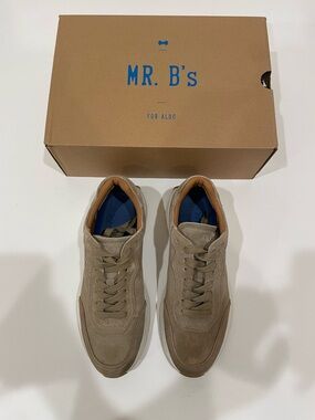 ALDO Men’s Taupe Suede Lace-Up Sneakers